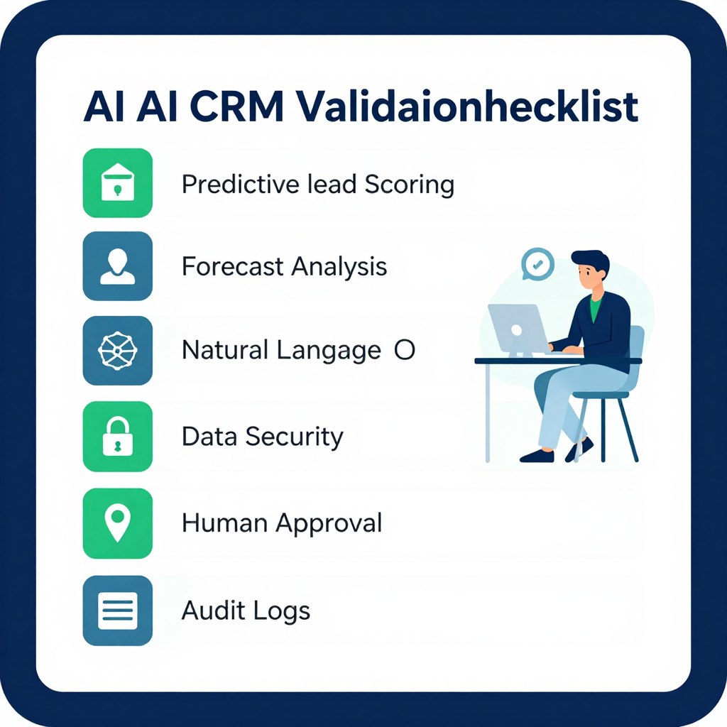 AI CRM validation checklist for lead scoring and forecasting