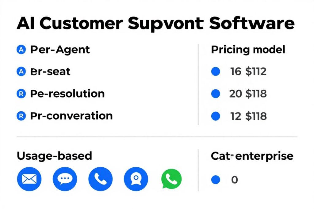AI customer support software pricing and channel comparison