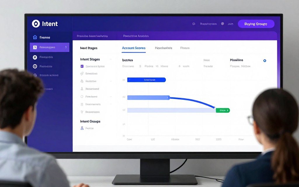 Account-based predictive analytics screen for AI sales tools