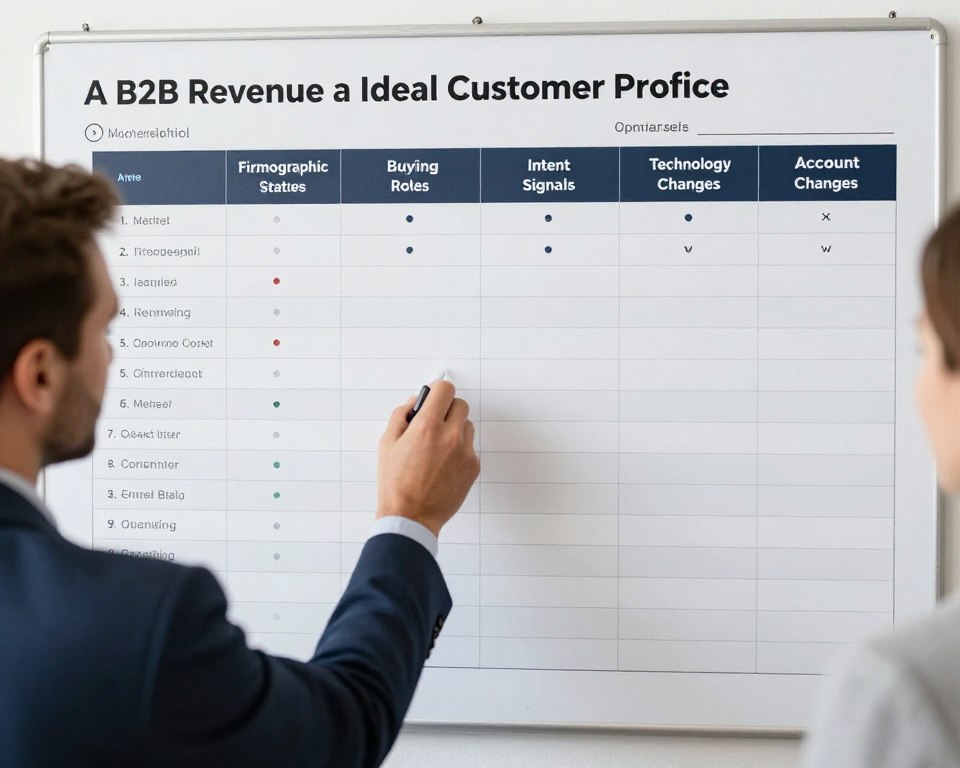 B2B ideal customer profile and buying signal planning