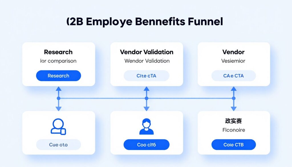 B2B software CTA funnel for benefits management buyers