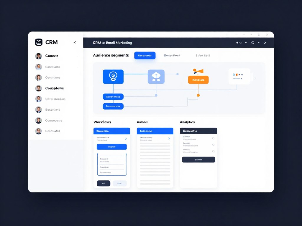 CRM-connected email marketing automation dashboard CRM-connected email marketing automation dashboard