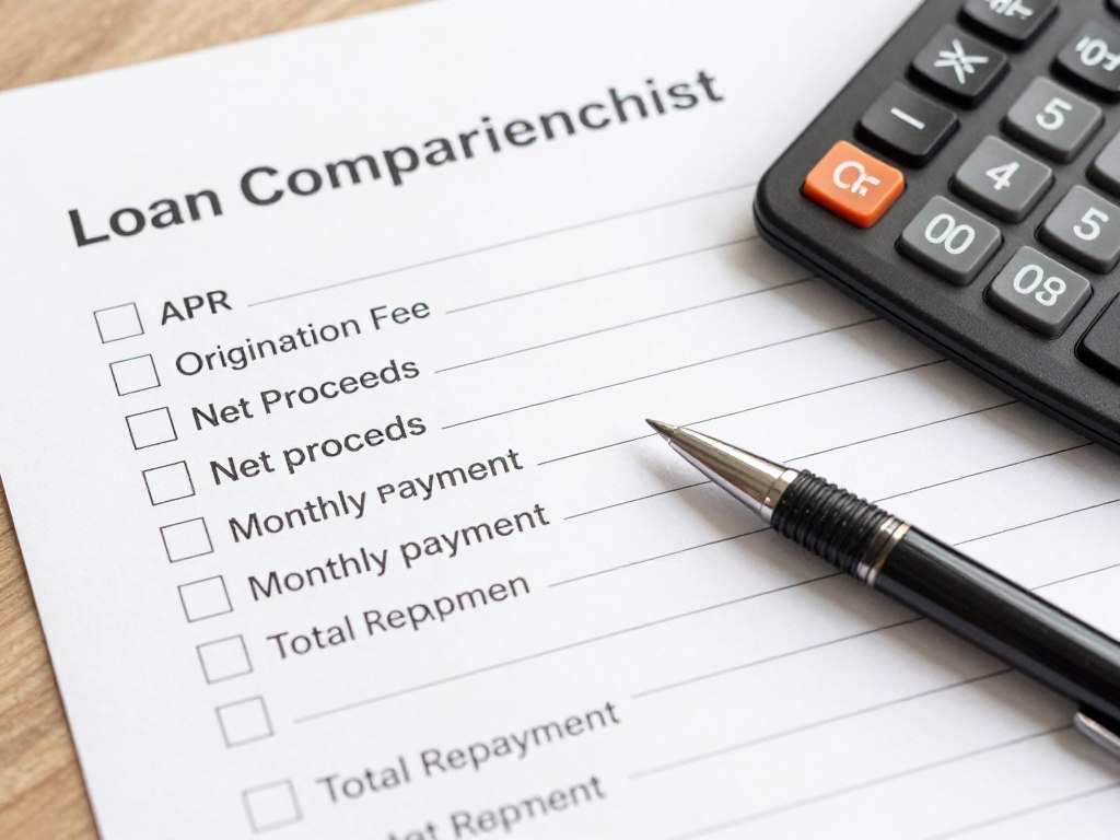 Checklist for comparing personal loans with bad credit