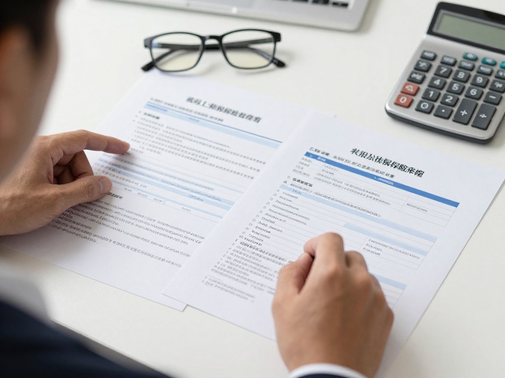 Editor comparing life insurance policy illustrations