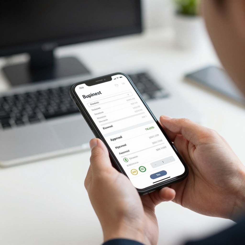 Employee scanning a receipt for expense reporting software