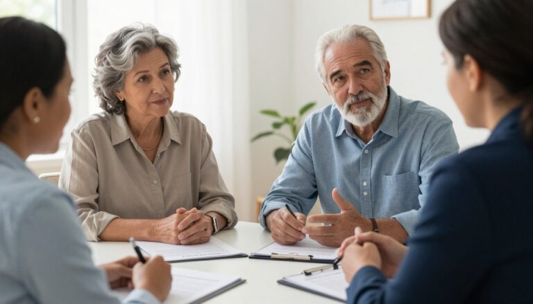 Final expense insurance planning discussion with an older couple