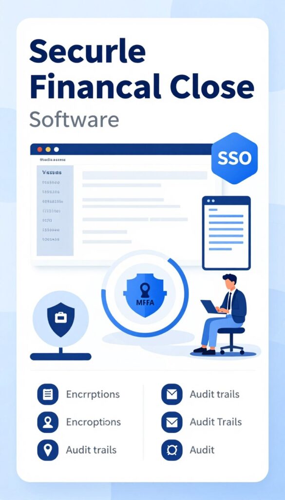 Financial close security controls with role-based access and audit trails