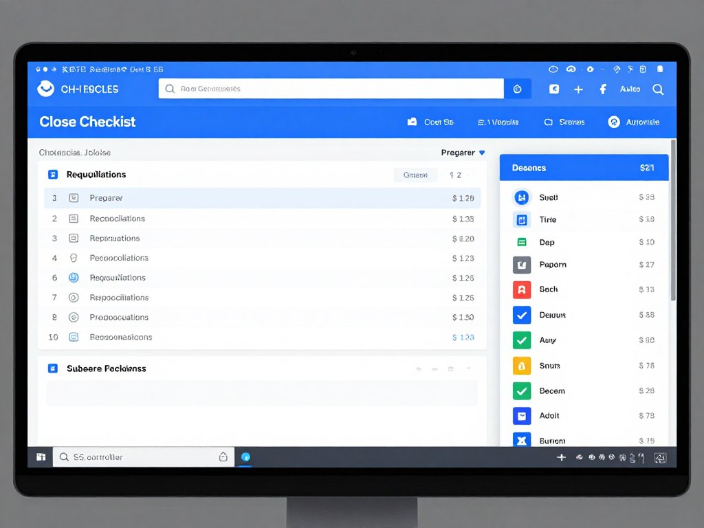 FloQast-style financial close checklist and reconciliation workflow