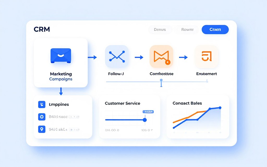 HubSpot-style CRM showing marketing automation and sales activity