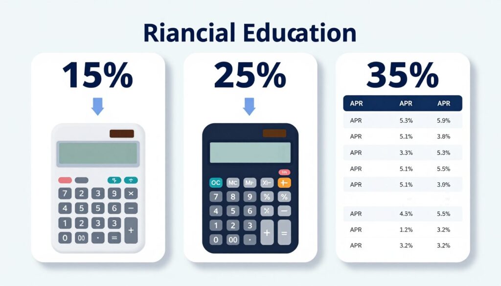 Hypothetical bad credit loan cost comparison at three APRs