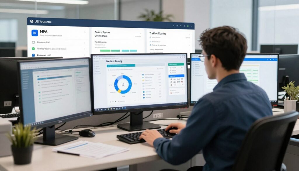 IT administrator deploying secure remote access policies