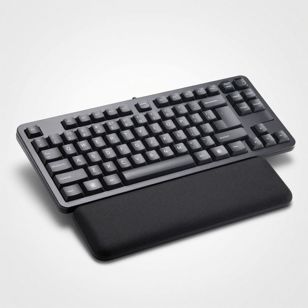 Logitech Ergo K860 side profile and palm rest