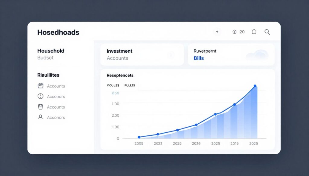Monarch-style household net worth and budget dashboard