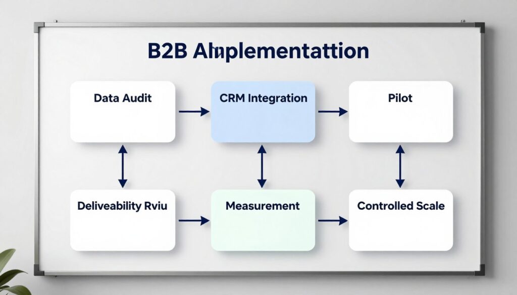 Phased AI sales implementation roadmap for a B2B team