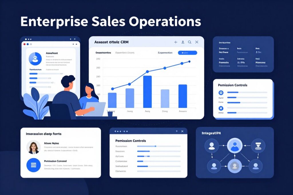 Salesforce enterprise sales forecast and customer data workflow