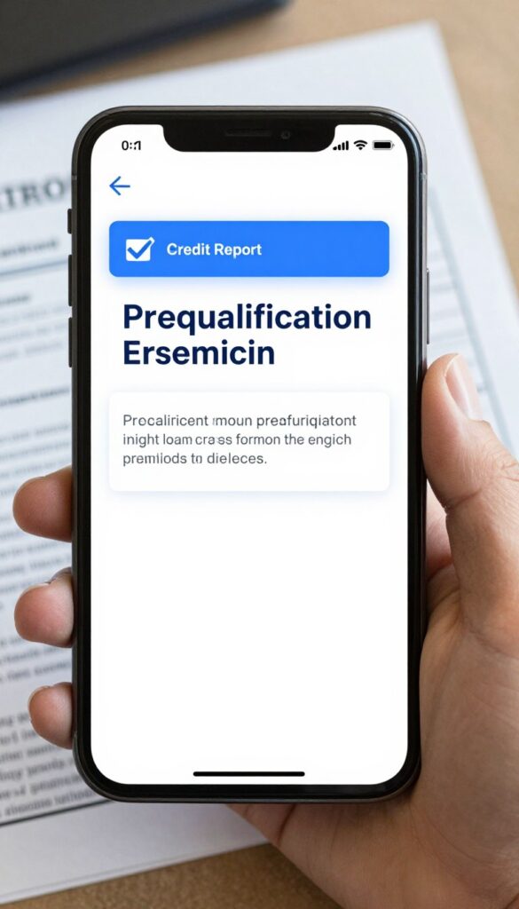 Soft credit check and bad credit loan prequalification on a phone