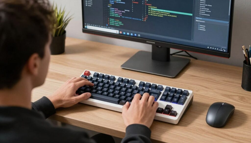 ZSA Moonlander used for programming