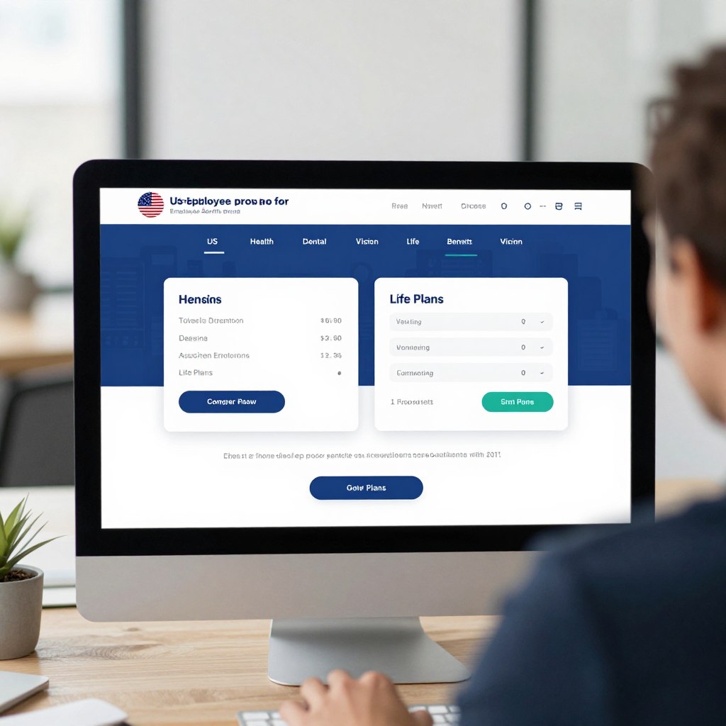 benefits broker using employee enrollment software with plan comparisons