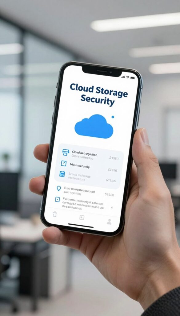 business cloud storage FAQ on a mobile device