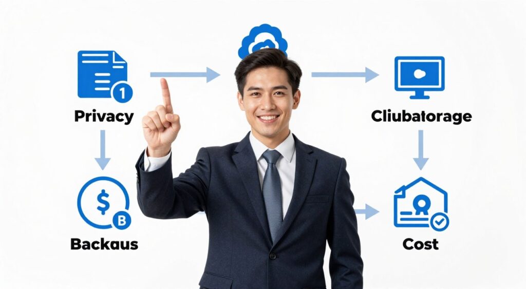 business decision maker choosing the best cloud storage services