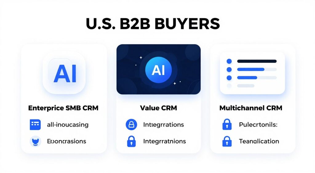 comparison of five AI CRM platforms for U.S. business buyers