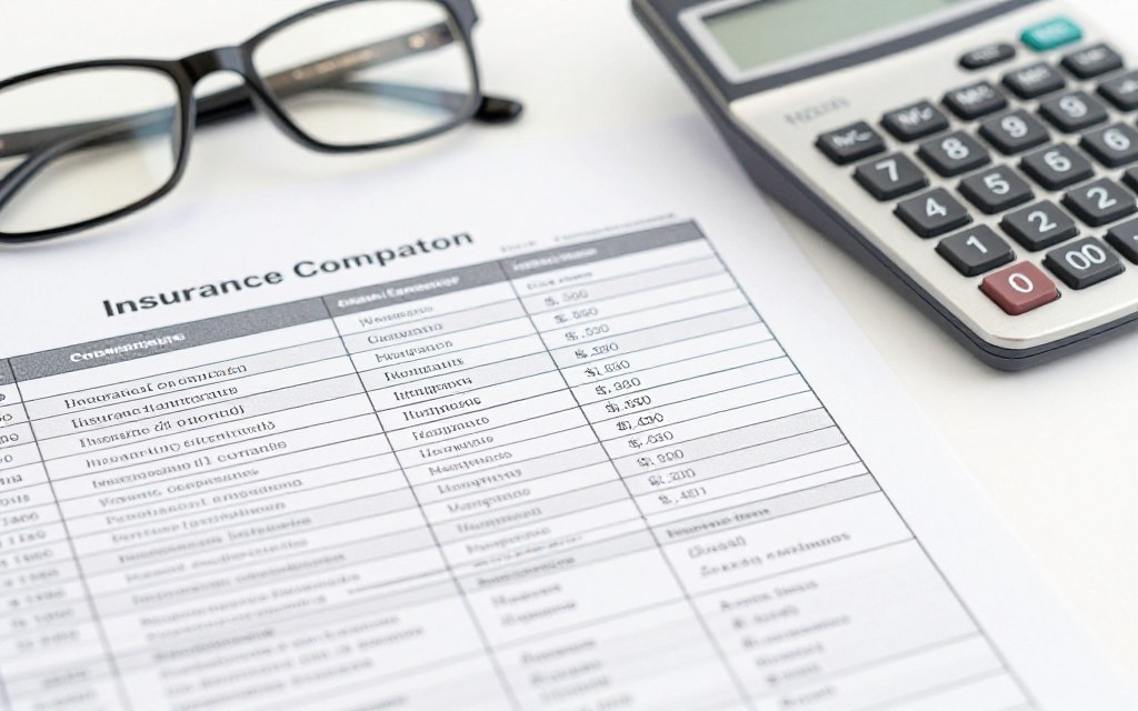 comparison table for term life insurance policies