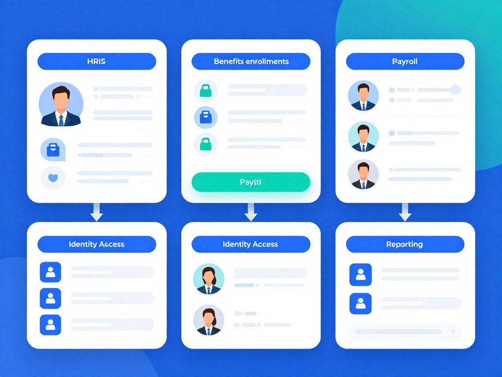 connected HRIS payroll and benefits administration workflow