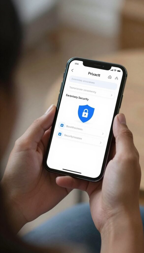 consumer reviewing financial privacy and security FAQ