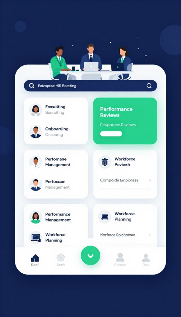 enterprise HR platform connecting recruiting onboarding and performance management