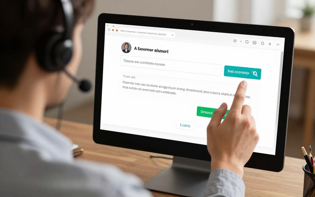 human agent reviewing an AI-generated customer support response
