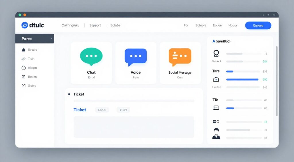 omnichannel Zendesk style customer support platform with ticket routing