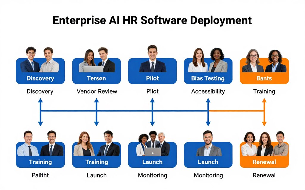 phased AI HR software deployment checklist for enterprise teams