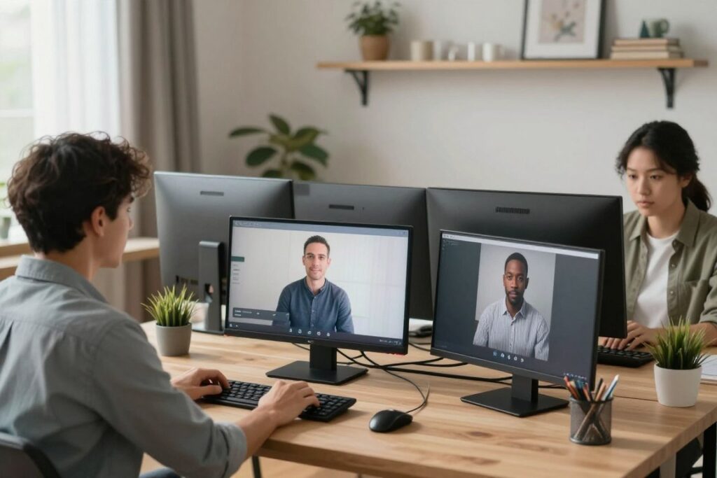 remote employees using secure company resources