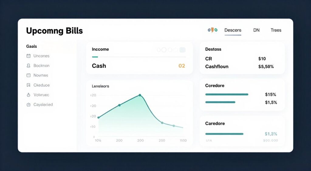 simple cash flow and recurring bill dashboard