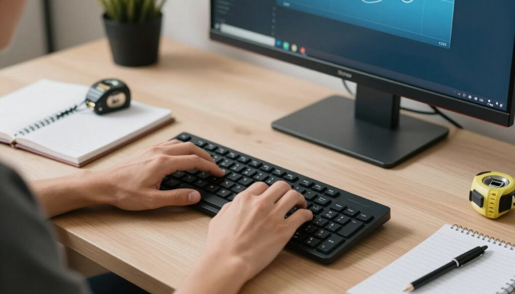 testing ergonomic keyboard posture and hand position